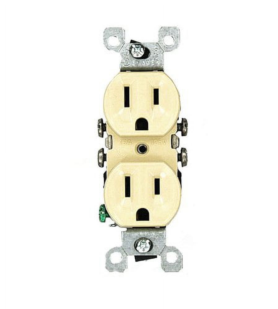 Leviton 12650I 15 Amp, 125V, Co/ALR Duplex Receptacle, Straight Blade