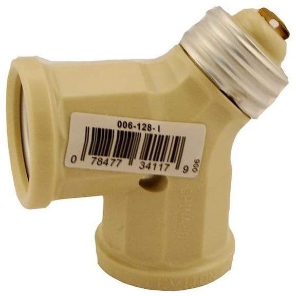 Leviton Light Bulb Socket 128-I - 120 Volt Power Inlet - White
