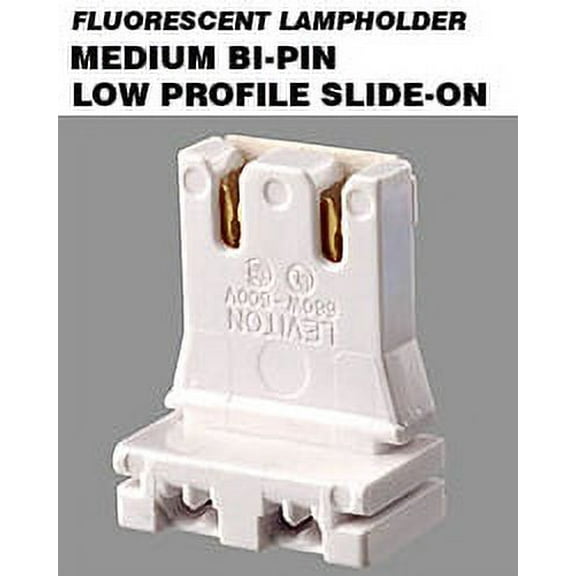 Leviton 13150-UR5 Medium Base Bi-Pin Low Profile Fluorescent Lampholder (Package of 5)