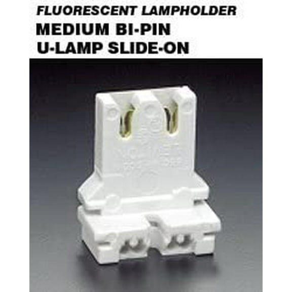 Leviton 13180-U Medium Base Bi-Pin U-Shaped Lamp Fluorescent Lampholder