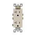 thumbnail image 1 of Leviton 136-T5825-00T Duplex Receptacle 2 -Pole 20 a 125 V Side Wiring NEMA: 5-20R Light Almond, 1 of 2