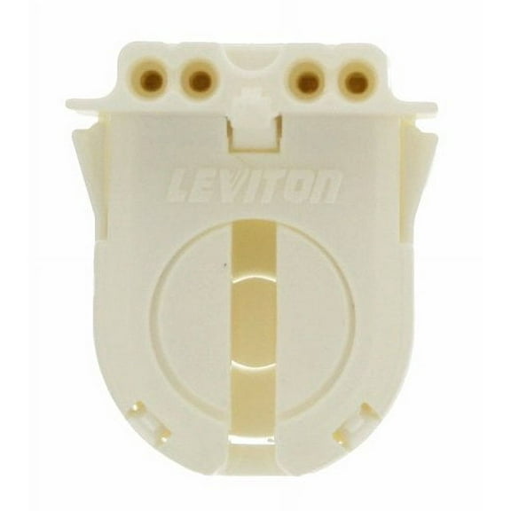 Leviton 13652-WP Medium Bi-Pin T8 Dedicated Snap-In Slide-On Fluorescent Lampholder