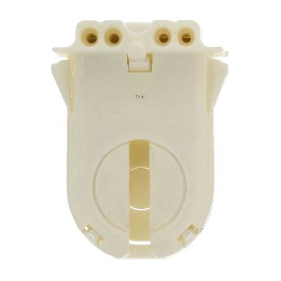Leviton 13653-WWP Medium Bi-Pin T8 T12 Wide-Wing Snap-In Slide-On Fluorescent Lampholder