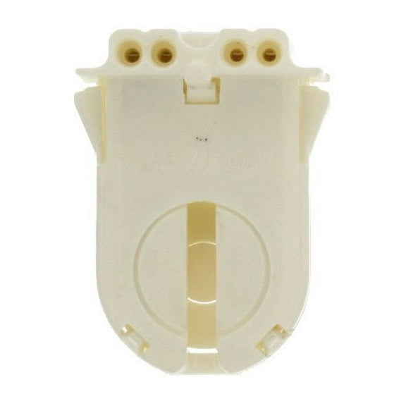Leviton 13653-WWP Medium Bi-Pin T8 T12 Wide-Wing Snap-In Slide-On Fluorescent Lampholder