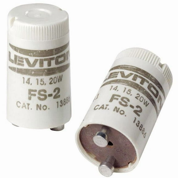 Leviton 14-20W Fluorescent Lamp Starter - Pack of 2