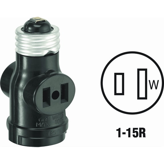 Leviton Duplex Receptacle in Black — UL Listed for US Residential Electrical Code Compliance, Drop-in NEC-Standard Wiring
