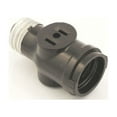 thumbnail image 1 of Leviton 1403 Two Outlet Socket Adapter, Black, 1 of 2