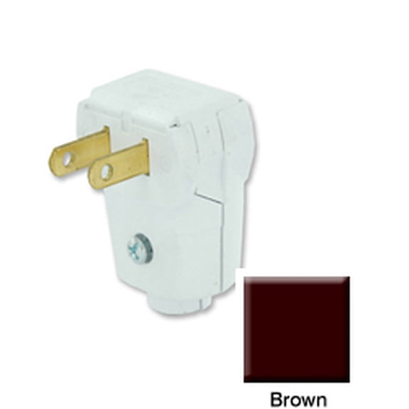 002-101AN - AC PLUG 2POS 15A 125V RA PLASTIC BROWN