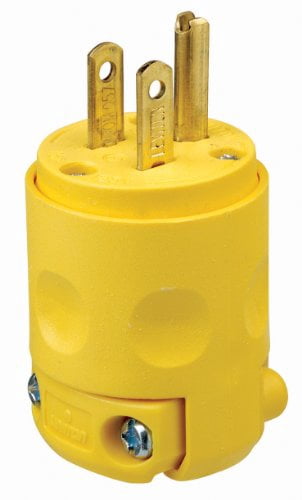 Leviton 15 Amp, 125 Volt, Grounding Plug, 515PV, Yellow - Walmart.com
