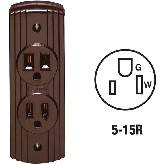 Leviton 15 Amp 125 Volt, Lev-O-Let Receptacle Duplex, 5238