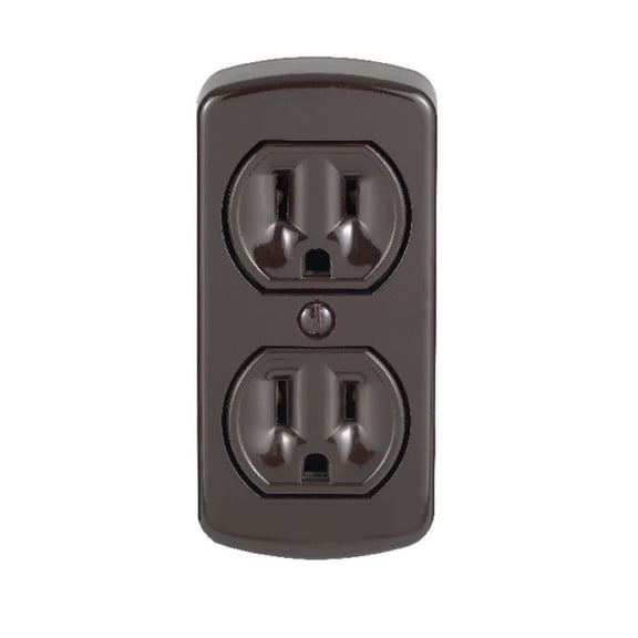 Leviton 15A 125V Brown 2 Pole Grounded Duplex Outlet Receptacle