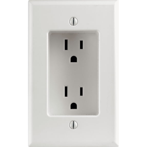 Leviton 689 15A Duplex Receptacle in White — UL Listed for US Residential Electrical Code Compliance, Drop-in NEC-Standard Wiring