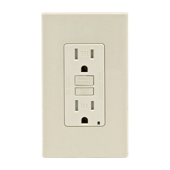 Leviton Smartlockpro Gfci Outlet 15A 125V Light Almond Nema 5-15R