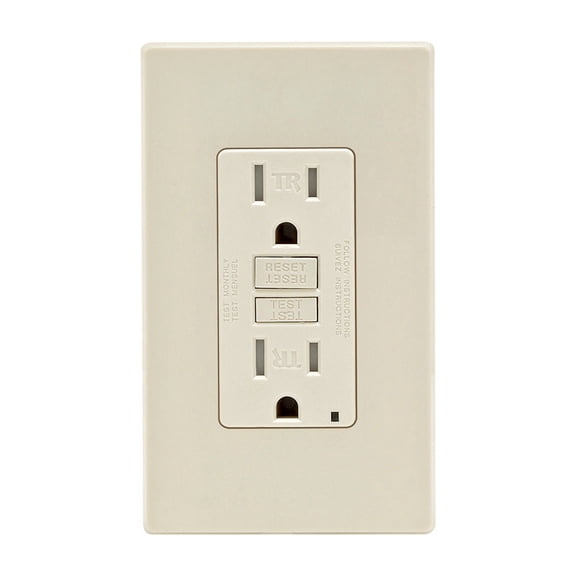GFCI OUTLET W/PLT 15A LA