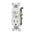 thumbnail image 1 of Leviton 15 amps Combination Switch White 1 pk, 1 of 2