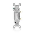 thumbnail image 1 of Leviton 15 amps Single Pole Antimicrobial Treated Toggle Switch White 1 pk, 1 of 1
