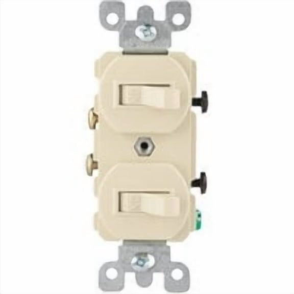 Leviton 15 amps Single Pole Toggle Switch Ivory 1 pk