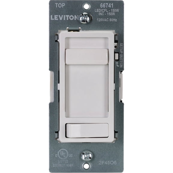 Leviton 159900 Single-Pole 3-Way White Universal Dimmer Switch