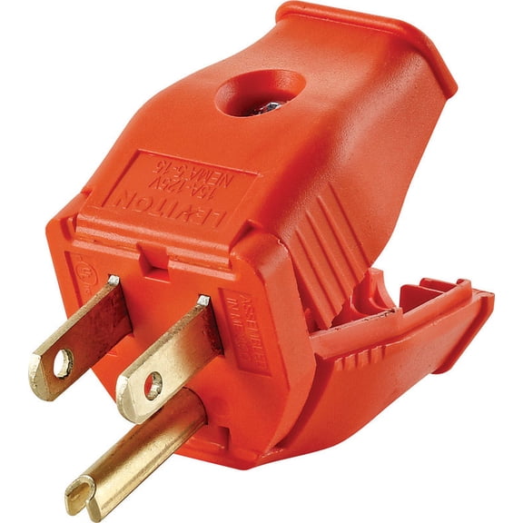 Leviton 15A Orange Grd Cord Plug