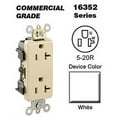 thumbnail image 1 of Leviton 16352-W Electrical Outlet, Decora Plus Duplex Receptacle 20A, Commercial Grade - White, 1 of 2