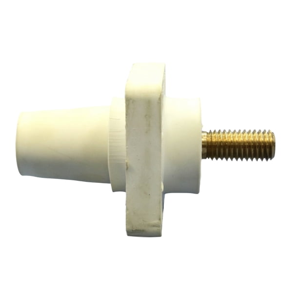 Leviton 16R24-11W White 16 Series Cam-Type Female 1.125" Threaded Stud Panel Receptacle