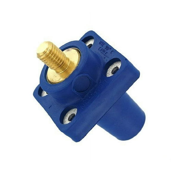 Leviton 16R24-B Blue 16 Series Cam-Type Female .75" Threaded Stud Panel Receptacle