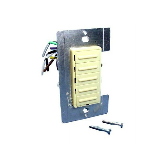 Leviton 17768-I Ivory Decora MicroDim Fluorescent Preset 4-Scene Dimmer Switch