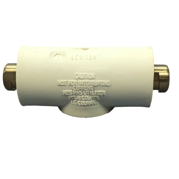 Leviton 18A25-W White 18 Series Ball Nose Double Male Multi-Way Cam Type Connector