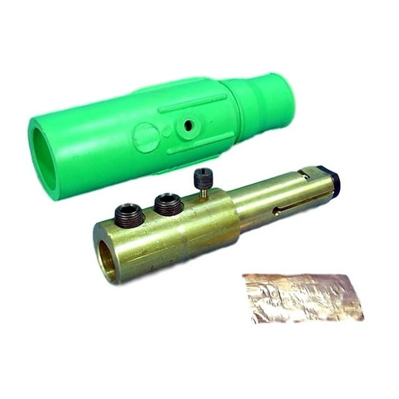 Leviton 19D21-G Green 19 Series Ball Nose Male Double Set Screw Detachable Cam-Type Plug