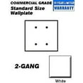thumbnail image 1 of Leviton 80734-W White Nylon Two Gang Blank Strap Mount Wall Plate, 1 of 2