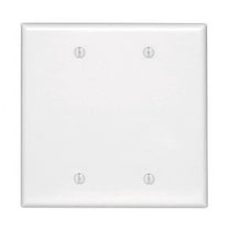 Leviton 80525-W White Midway Two Gang Blank Wall Plate