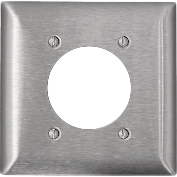 Leviton 2-Gang Single Wallplate, Standard Size Magnetic Stainless Steel, C-Series, SL703