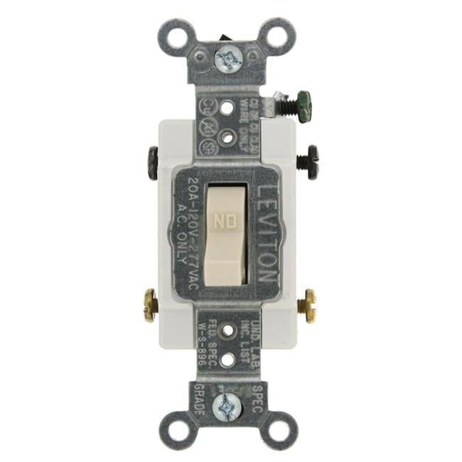 20 Amp Commercial Double-Pole Toggle Switch, White 20 Amp Commercial Double-Pole Toggle Switch, White
