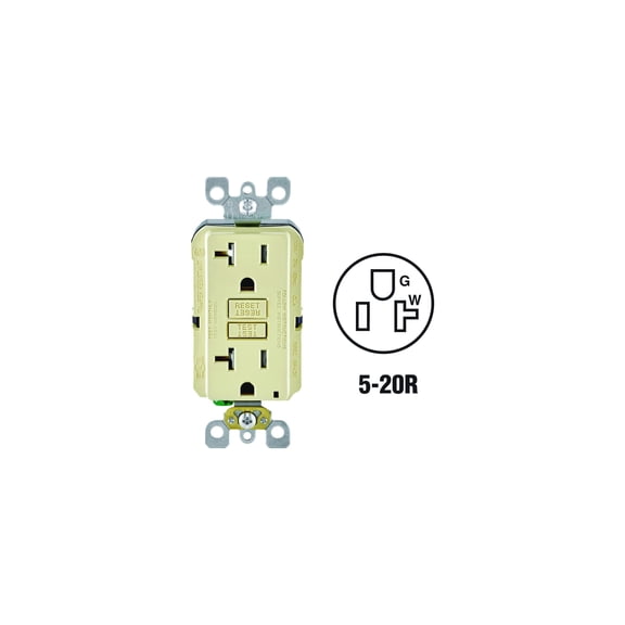Leviton SmartLockPro Self-Test Tamper Resistant 20A GFCI Outlet - Pack of 4