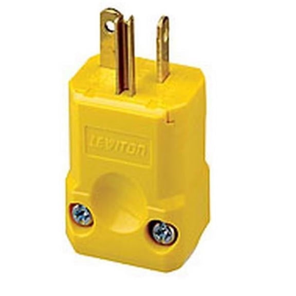 Leviton  20 Amp Yellow Python Straight Blade Plug - Yellow