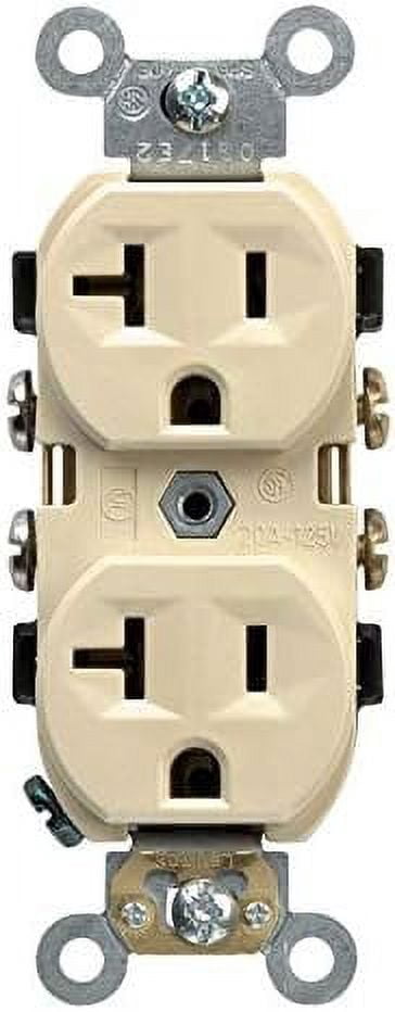 Leviton 20 amps 125 Volt Duplex Ivory Outlet 5-20R 1 pk