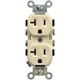 thumbnail image 1 of Leviton 20 amps 125 Volt Duplex Ivory Outlet 5-20R 1 pk, 1 of 1