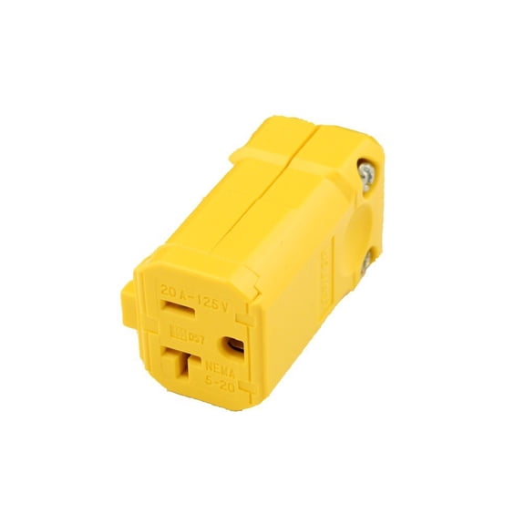 Leviton 081-5359-0VY 20A GRND CORD CONNECTOR, Yellow