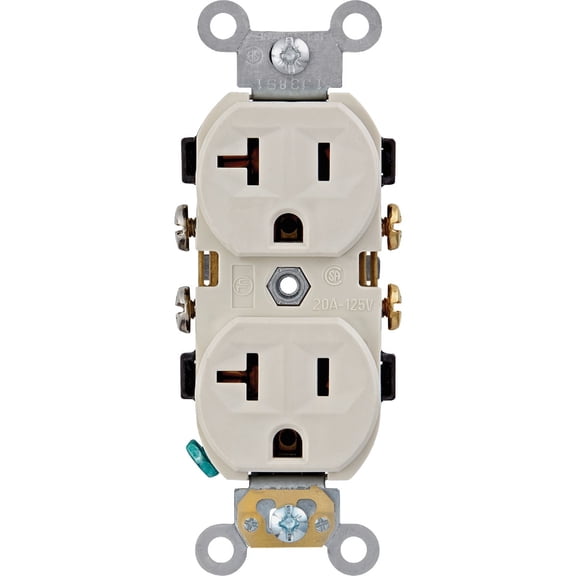 Leviton 20A Commercial Duplex Outlet - Pack of 6 Indoor & Outdoor Use, NEC-Compliant