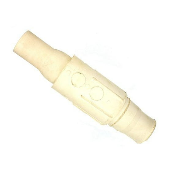 Leviton 22L25-W 22 Series Single Pole Cam-Type Contact & Insulator, Ball Nose, In-Line Latching Female Connectors, Crimped, 690 Amp Max, White