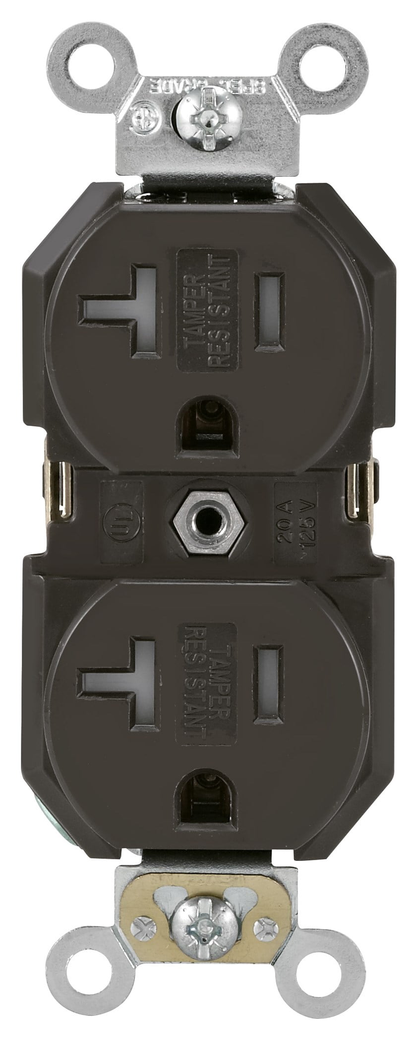Leviton 230-Tbr20-000 20 Amp Brown Commercial Grade Duplex Receptacle