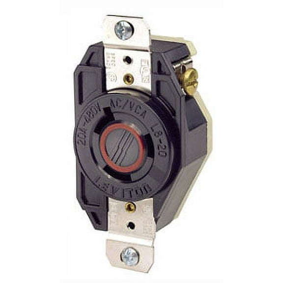 Leviton 2340 NEMA L8-20R 20A 480V Locking Receptacle
