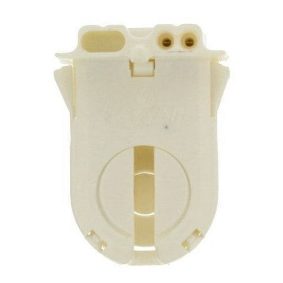 Leviton 23653-WWP Medium Bi-Pin T8 T12 Wide-Wing Shunted Snap-In Slide-On Fluorescent Lampholder