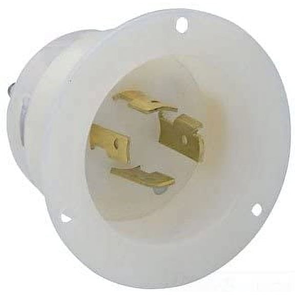 Leviton 2425 Locking Flanged Inlet, 20A, 3PH 250V, 3P4W