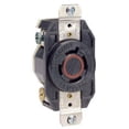 thumbnail image 1 of Leviton 2430 20-Amp, 480-Volt- 3PY, Flush Mounting Locking Receptacle, Industrial Grade, Grounding, V-0-MAX, Black, 1 of 2