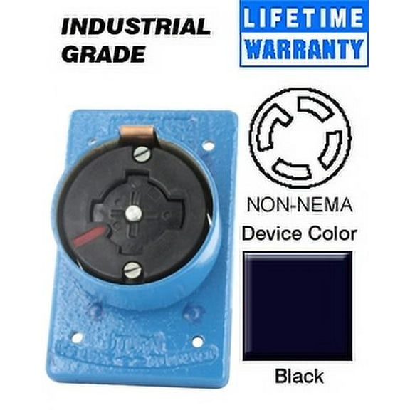 Leviton 25403 30 Amp Single Receptacle w/ Fiberglass Interior