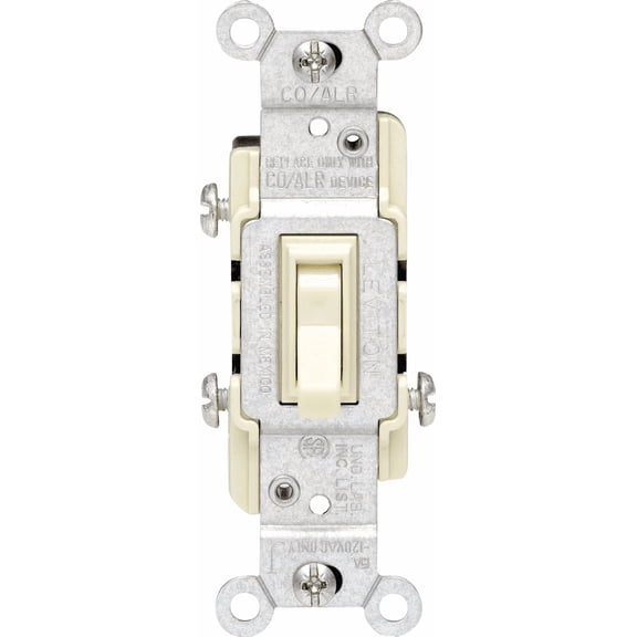 Leviton 2653 15A Toggle Switch in Ivory  UL Listed for US Residential Electrical Code Compliance, Drop-in NEC-Standard Wiring