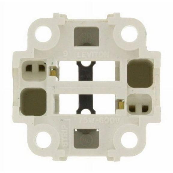 Leviton 26725-212 2-Pin G24d-2 Base Compact Fluorescent Bottom Screw-Down Light Socket