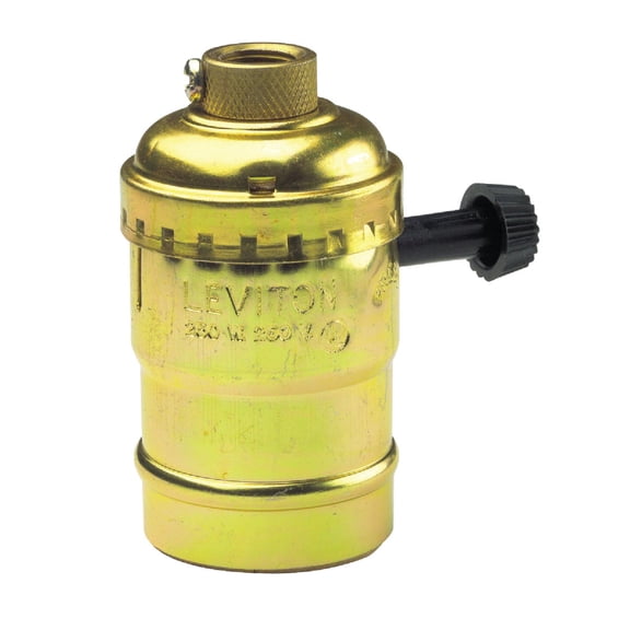 Leviton Turn-Knob Lamp Socket - Pack of 2 Residential Use, Standard Application