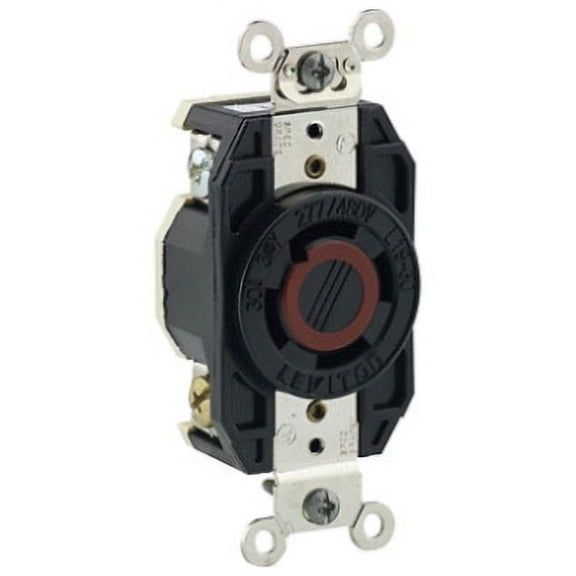 Leviton 2760 30-Amp, 277/480-Volt-3PY, Flush Mounting Locking Receptacle